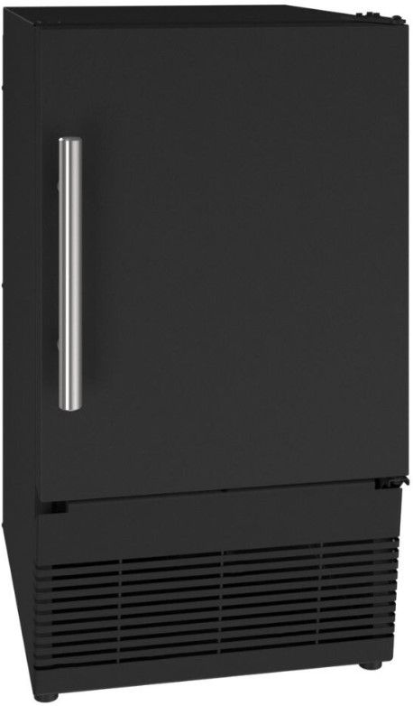 U-Line® 15" 25 lb. Black Built-in Crescent Ice Maker-0