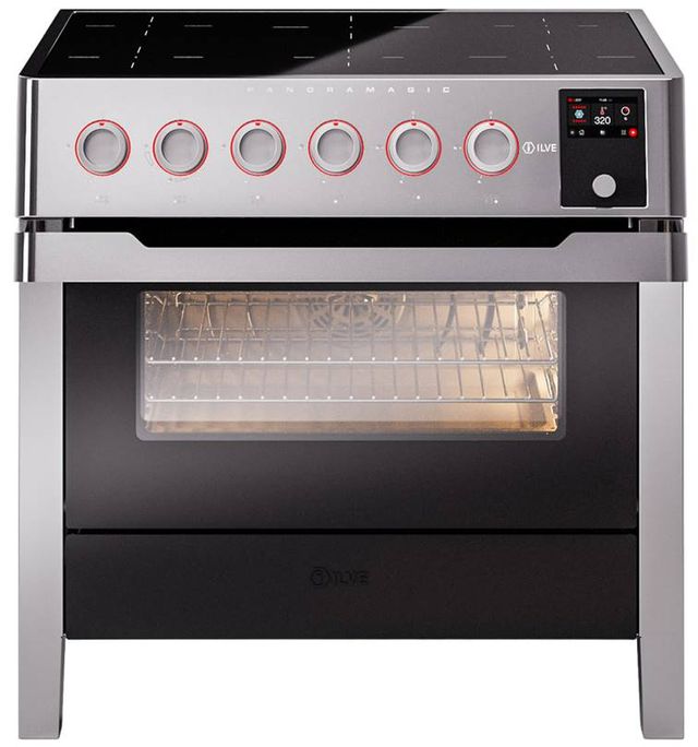 Ilve® Panoramagic 36" Stainless Steel Pro Style Induction Range-0