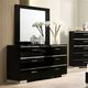 Furniture of America® Erlach Black and Chrome 5-Piece Queen Panel Bed Set-2