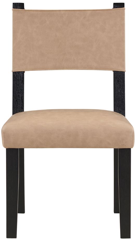Steve Silver Co. Aubrey Black/Camel Side Chair-2