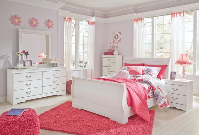 Signature Design by Ashley® Anarasia White Full Sleigh Bed-2
