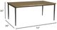 Nest Home Collections Chloe Antique Natural Dining Table with Black Base-3