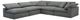 Parker House® Exhale 5-Piece Mathis Thunder Curved Arm Sectional-0