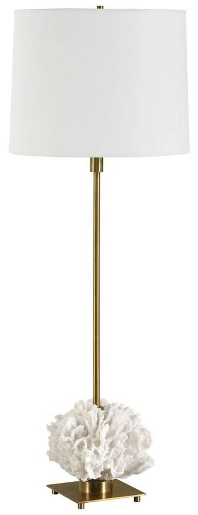 Uttermost® Caronia Ivory Buffet Lamp with Antique Brass Accent-3