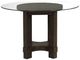 New Classic® Home Furnishings Cityscape Glass Top Dining Table with Walnut Base-0