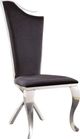 ACME Furniture Cyrene 2-Piece Black/Stainless Steel Side Chair-1