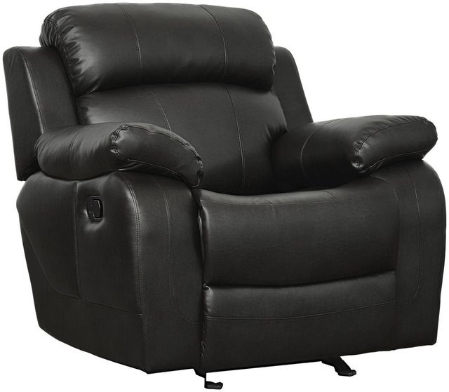 Homelegance® Marille Black Manual Glider Reclining Chair-0
