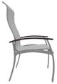 Telescope Casual Belle Isle Abalone/Graphite Aluminum/Fabric Outdoor Sling Supreme Arm Chair with Chestnut Rustic Polymer Arm Accent-2