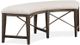 Magnussen Home® Westley Falls Graphite Curved Bench with Upholstered Seat-3
