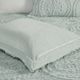 Olliix by Madison Park Arya Aqua Full/Queen Embroidered Medallion Faux Fur Ultra Plush Comforter Mini Set-2