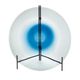 A & B Home Black/Blue Glass Charger-0