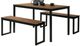 Furniture of America® Tripoli 3-Piece Black/Walnut Dining Table Set-0