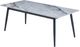Mazin Furniture Salerno White Sintered Stone Top Coffee Table with Black Metal Legs-1