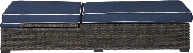 Signature Design by Ashley® Grasson Lane Blue/Brown Outdoor Fabric/Wicker Chaise Lounge-1