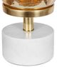 A & B Home Clear/Gold Hurricane Candle Holder-3