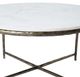 Renwil® Pearse Natural White Coffee Table with Brass Base -2