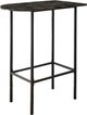 Monarch Specialties Inc. 24"X 36" Grey Marble Look Bar Table with Charcoal Metal Frame-0