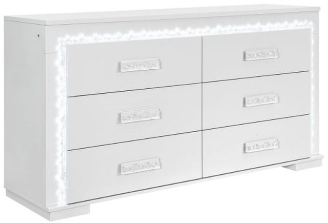 Global Furniture USA Naomi Silver Dresser with LED-0