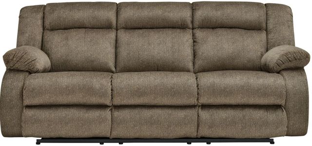 Signature Design by Ashley® Burkner Mocha Power Reclining Sofa-1