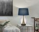 Cal® Lighting & Accessories Cupola Antique Brass/Blue Table Lamp-3