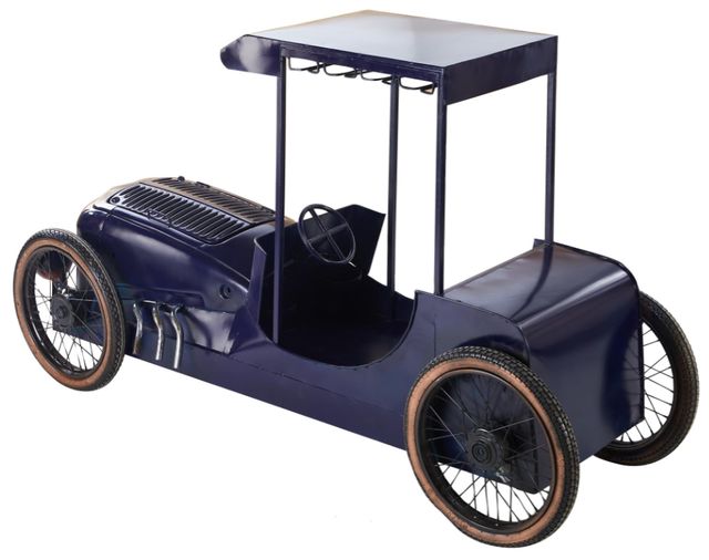 Jaipur Furniture Wow Navy Blue Clubhouse Bar Cart-1