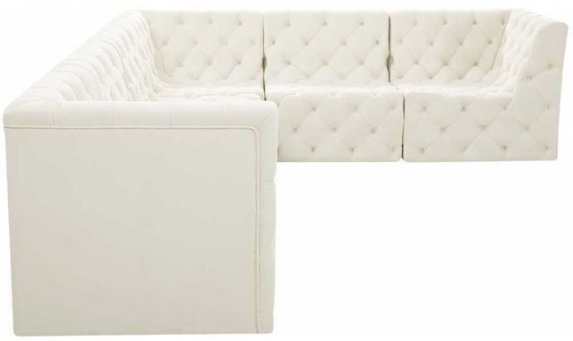 Meridian Furniture Tuft 6-Piece Cream L-Shape Sectional-3