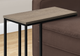 Monarch Specialties Inc. Dark Taupe 25"H Accent Table with Black Metal Base-1