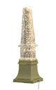 A & B Home Chrome Crystal Obelisk Lighting with Gold Aluminum Base-2