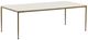 Dovetail Furniture Perujia White Coffee Table with Antique Brass Base-0