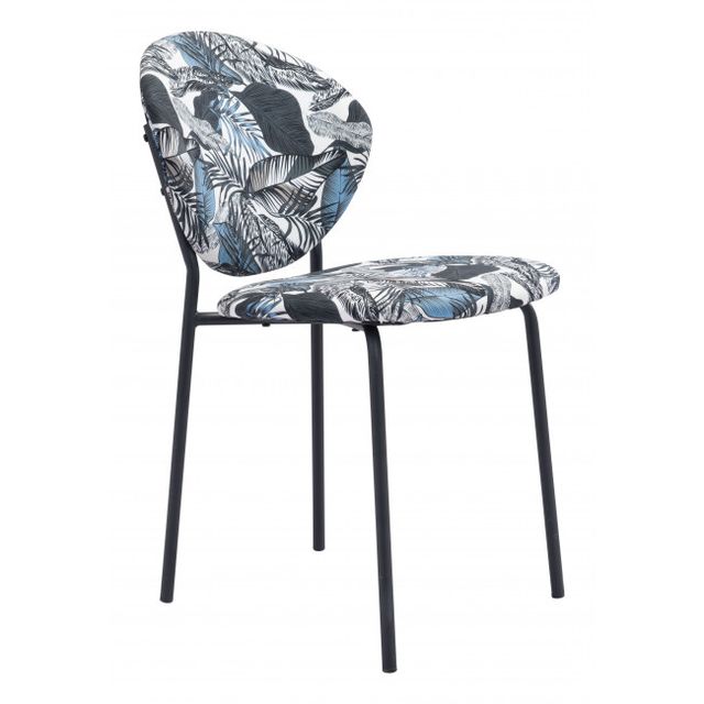 Zuo® Modern Clyde Leaf Print/Black Dining Chair-0