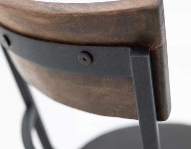 International Furniture Direct Century Black/Blacksmithing Matte Black 24" Counter Stool-4