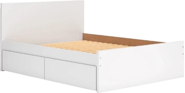 Signature Design by Ashley® Onita White Storage Queen Panel Bed with 1 Side Storage-1