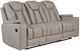 Signature Design by Ashley® Elevate Edges Coin Manual Reclining Sofa with Drop Down Table-0