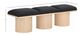 Meridian Furniture Pavilion 3-Piece Black/Natural 54" Modular Bench-4