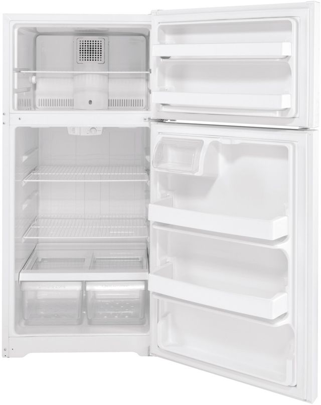 GE® 28" 15.6 Cu. Ft. White Top Freezer Refrigerator-2