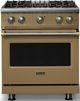 Viking® 5 Series 30" Golden Hour Pro Style Gas (NG) Range with Brushed Brass Trim-0