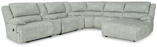 Signature Design by Ashley® McClelland 7-Piece Gray Reclining Right-Arm Facing Sectional and Chaise with Console-0