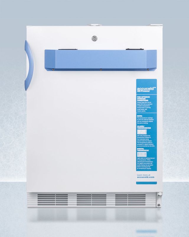 Accucold® by Summit® MED2 Series 24" 3.2 Cu. Ft. White ADA Compliant Built In All Freezer-3