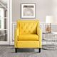 Mazin Furniture Grazioso Yellow Upholstered Accent Chair-4