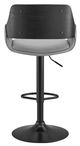 Armen Living Colby Gray/Black Adjustable Bar Stool-2