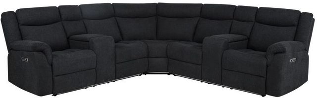 Coaster® Hagen 3-Piece Steel Gray Curved-Shaped Power Reclining Sectional Sofa-0