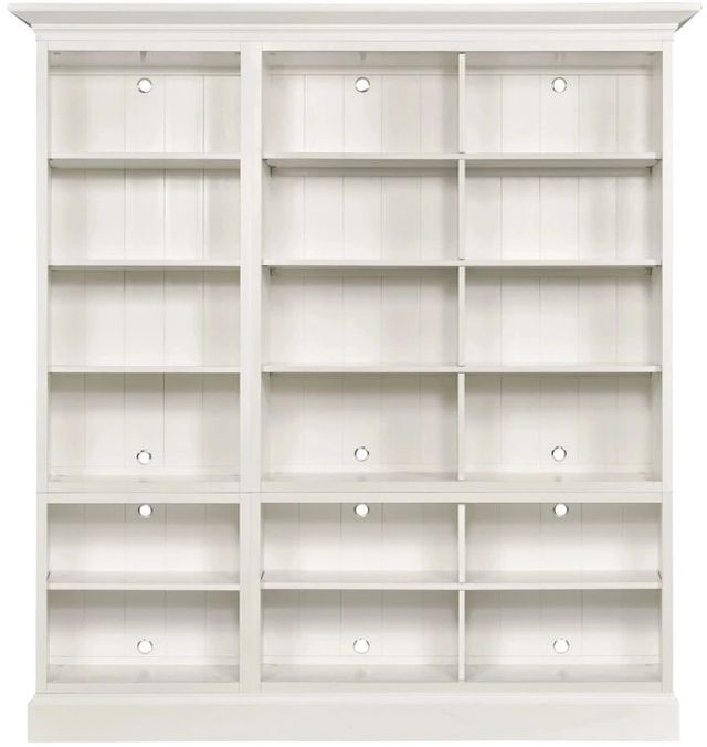 Hammary® Structures White Triple Bookcase-0