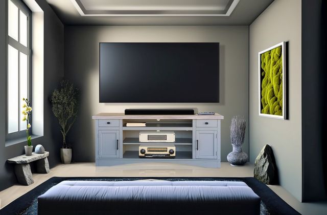Sunny Designs™ Velora Pavestone/Wheat Media Cabinet-1