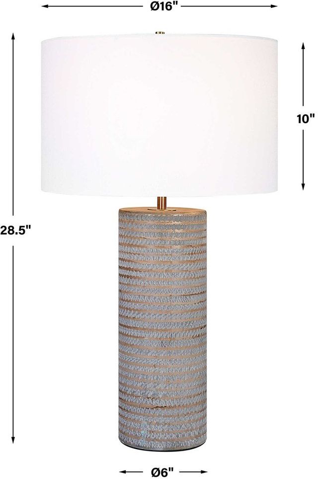 Uttermost® Monolith Frosted Pewter Gray Table Lamp-2