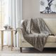 Olliix by Madison Park Arctic Grey Ultra Plush Down Alternative Throw-2