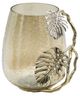 A & B Home Gold/Silver Palm Candle Holder-2