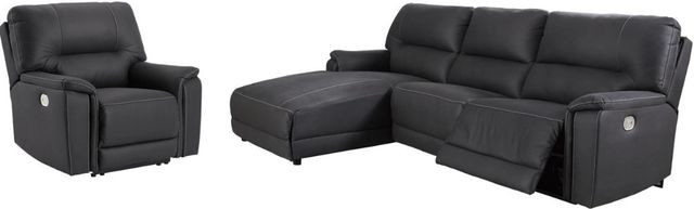 Signature Design by Ashley® Henefer 2-Piece Midnight Living Room Set with Power Reclining Sofa-0