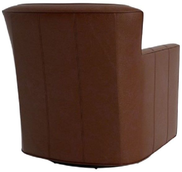Bassett® Furniture Customizable New American Living Leather Thin Track Arm Swivel Chair-3