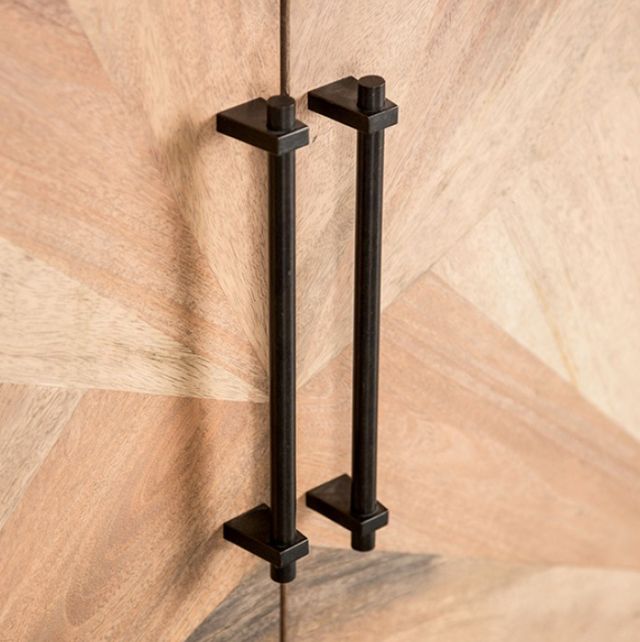 Furniture of America® Lakeside Black/Natural Cabinet-2