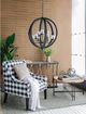 A & B Home Black Wood Chandelier-5